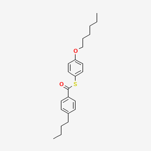molecular formula C23H30O2S B14498460 S-[4-(Hexyloxy)phenyl] 4-butylbenzene-1-carbothioate CAS No. 64408-87-3