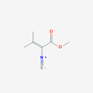 molecular formula C7H9NO2 B14498466 Methyl 2-isocyano-3-methylbut-2-enoate CAS No. 64765-69-1