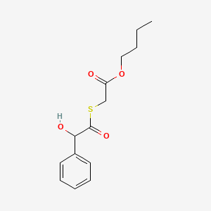 molecular formula C14H18O4S B14498484 Butyl 2-(2-hydroxy-2-phenylacetyl)sulfanylacetate CAS No. 63860-16-2
