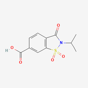 1,1,3-Trioxo-2-(propan-2-YL)-2,3-dihydro-1$L^{6},2-benzothiazole-6-carboxylic acid