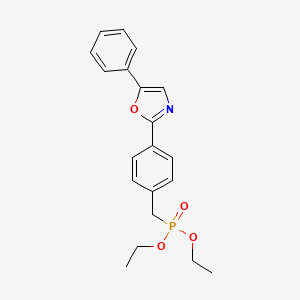 molecular formula C20H22NO4P B14498549 Diethyl {[4-(5-phenyl-1,3-oxazol-2-yl)phenyl]methyl}phosphonate CAS No. 63634-19-5
