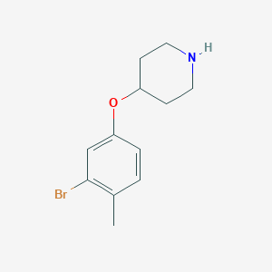 molecular formula C12H16BrNO B1449855 4-(3-Bromo-4-methylphenoxy)piperidine CAS No. 1858773-69-9