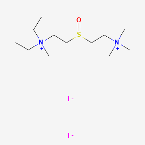 molecular formula C12H30I2N2OS B14498595 Ammonium, N,N-diethyl-N,N',N',N'-tetramethyl-N,N'-sulfinyldiethylenedi-, diiodide CAS No. 63977-39-9
