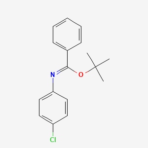 molecular formula C17H18ClNO B14498647 tert-Butyl N-(4-chlorophenyl)benzenecarboximidate CAS No. 63861-70-1