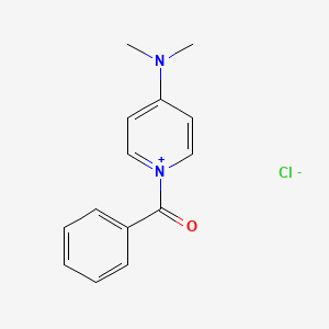 molecular formula C14H15ClN2O B14498805 Pyridinium, 1-benzoyl-4-(dimethylamino)-, chloride CAS No. 64548-92-1