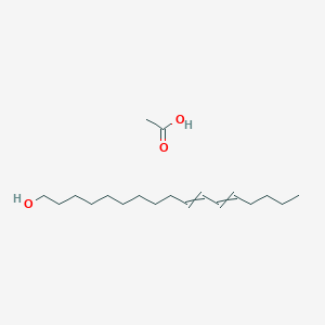 molecular formula C19H36O3 B14498838 Acetic acid;heptadeca-10,12-dien-1-ol CAS No. 63025-07-0
