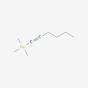 molecular formula C9H18Ge B14498839 Germane, 1-hexynyltrimethyl- CAS No. 62857-80-1