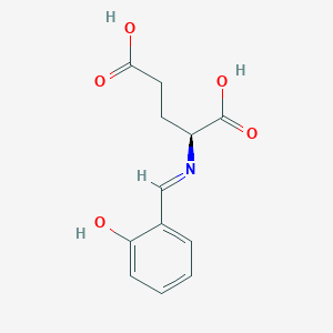 molecular formula C12H13NO5 B14498842 N-[(6-Oxocyclohexa-2,4-dien-1-ylidene)methyl]-L-glutamic acid CAS No. 63598-00-5