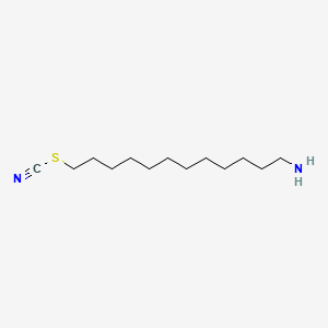 molecular formula C13H26N2S B14498907 Thiocyanic acid, (12-aminododecyl) ester CAS No. 64047-97-8