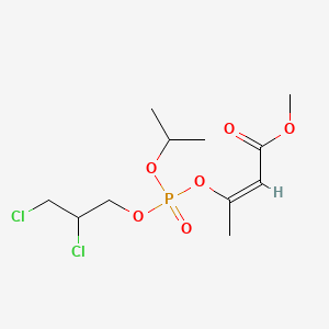 molecular formula C11H19Cl2O6P B14498911 Crotonic acid, 3-hydroxy-, methyl ester, 2,3-dichloropropyl isopropyl phosphate CAS No. 64011-85-4
