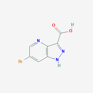 molecular formula C7H4BrN3O2 B1449892 6-Bromo-1H-pyrazolo[4,3-B]pyridine-3-carboxylic acid CAS No. 1363382-29-9