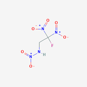molecular formula C2H3FN4O6 B14498934 N-(2-Fluoro-2,2-dinitroethyl)nitramide CAS No. 62921-03-3