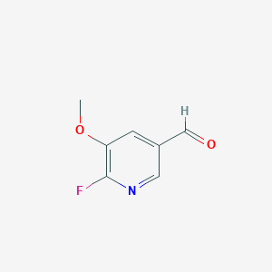 molecular formula C7H6FNO2 B1449897 2-Fluoro-3-methoxypyridine-5-carbaldehyde CAS No. 1256787-60-6