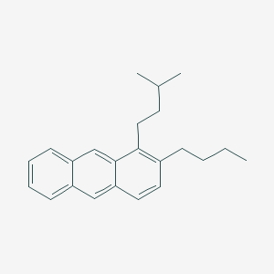 molecular formula C23H28 B14498995 2-Butyl-1-(3-methylbutyl)anthracene CAS No. 64816-20-2