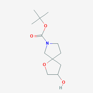 molecular formula C12H21NO4 B1449901 Tert-butyl 3-hydroxy-1-oxa-7-azaspiro[4.4]nonane-7-carboxylate CAS No. 1331825-50-3
