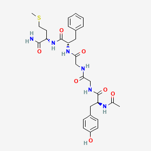 molecular formula C29H38N6O7S B14499029 L-Methioninamide, N-acetyl-L-tyrosylglycylglycyl-L-phenylalanyl- CAS No. 65264-07-5