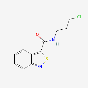 molecular formula C11H11ClN2OS B14499114 N-(3-Chloropropyl)-2,1-benzothiazole-3-carboxamide CAS No. 63408-81-1