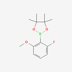 molecular formula C13H18BFO3 B1449912 2-(2-Fluoro-6-methoxyphenyl)-4,4,5,5-tetramethyl-1,3,2-dioxaborolane CAS No. 1599432-41-3