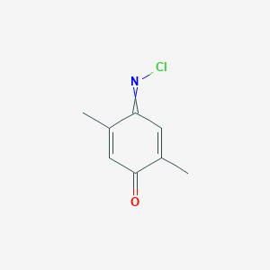 molecular formula C8H8ClNO B14499165 N-(2,5-Dimethyl-4-oxocyclohexa-2,5-dien-1-ylidene)hypochlorous amide CAS No. 64894-78-6