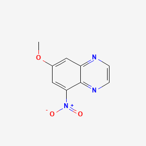 molecular formula C9H7N3O3 B14499292 Quinoxaline, 7-methoxy-5-nitro- CAS No. 64457-69-8