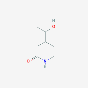 molecular formula C7H13NO2 B1449933 4-(1-Hydroxyethyl)piperidin-2-one CAS No. 1782898-74-1