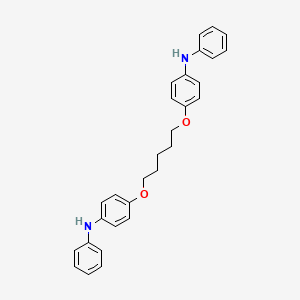 molecular formula C29H30N2O2 B14499370 N,N'-[Pentane-1,5-diylbis(oxy-4,1-phenylene)]dianiline CAS No. 62895-93-6