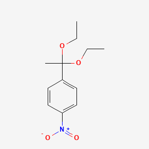 molecular formula C12H17NO4 B14499398 Benzene, 1-(1,1-diethoxyethyl)-4-nitro- CAS No. 64600-23-3