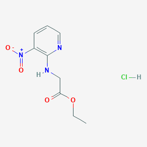 molecular formula C9H12ClN3O4 B1449946 Ethyl [(3-nitropyridin-2-yl)-amino]acetate hydrochloride CAS No. 1987007-93-1
