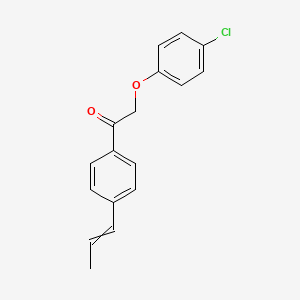 molecular formula C17H15ClO2 B14499488 2-(4-Chlorophenoxy)-1-[4-(prop-1-en-1-yl)phenyl]ethan-1-one CAS No. 64678-38-2