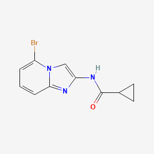 molecular formula C11H10BrN3O B1449968 N-{5-Bromoimidazo[1,2-a]pyridin-2-yl}cyclopropanecarboxamide CAS No. 1973485-26-5