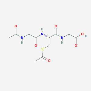 molecular formula C11H17N3O6S B14499761 N-Acetylglycyl-S-acetyl-L-cysteinylglycine CAS No. 63478-63-7