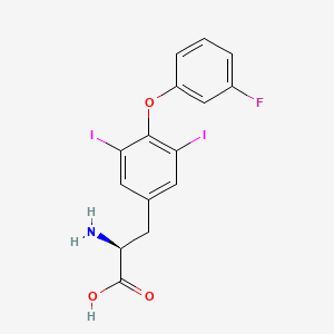 molecular formula C15H12FI2NO3 B14499773 O-(3-Fluorophenyl)-3,5-diiodo-L-tyrosine CAS No. 62901-41-1