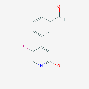 molecular formula C13H10FNO2 B1449979 3-(5-Fluoro-2-methoxypyridin-4-yl)-benzaldehyde CAS No. 1994987-34-6