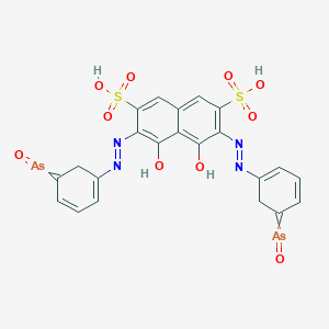 molecular formula C22H16As2N4O10S2 B14499803 CID 136274564 