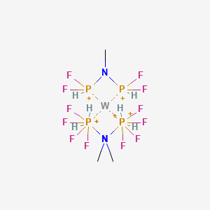 molecular formula C3H15F12N3P6W+6 B14499831 Tungsten, tris(methylimidodiphosphorus tetrafluoride-P,P')- CAS No. 63371-85-7