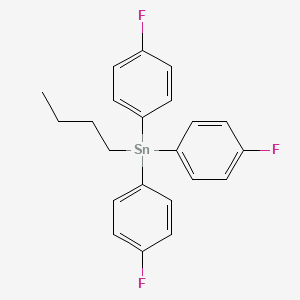 molecular formula C22H21F3Sn B14499859 Butyltris(4-fluorophenyl)stannane CAS No. 62942-35-2