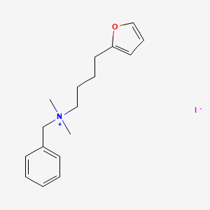 molecular formula C17H24INO B14499878 Benzyldimethyl(4-(2-furyl)butyl)ammonium iodide CAS No. 63446-12-8