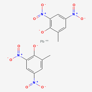 molecular formula C14H10N4O10Pb B14499912 Lead(2+) 4,6-dinitro-o-cresolate CAS No. 65121-76-8