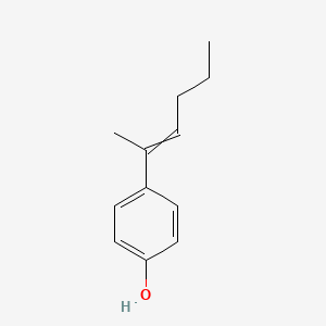 molecular formula C12H16O B14499928 4-(Hex-2-en-2-yl)phenol CAS No. 63347-40-0