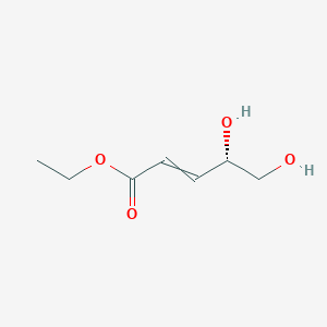 molecular formula C7H12O4 B14499943 Ethyl (4S)-4,5-dihydroxypent-2-enoate CAS No. 64520-62-3