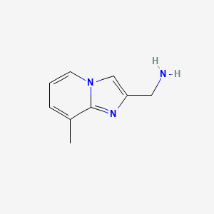 molecular formula C9H11N3 B1449997 (8-Methylimidazo[1,2-a]pyridin-2-yl)methanamine CAS No. 518064-47-6