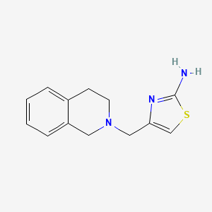 molecular formula C13H15N3S B1450000 4-(3,4-Dihydroisoquinolin-2(1H)-ylmethyl)-1,3-thiazol-2-amine CAS No. 1040631-49-9