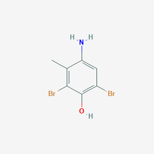molecular formula C7H7Br2NO B14500001 4-Amino-2,6-dibromo-3-methylphenol CAS No. 63226-17-5