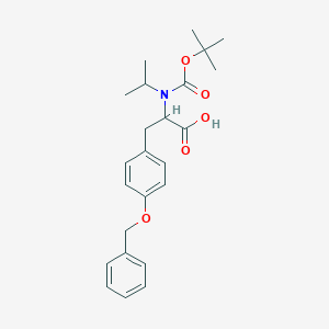 molecular formula C24H31NO5 B1450004 2-[(2-Methylpropan-2-yl)oxycarbonyl-propan-2-ylamino]-3-(4-phenylmethoxyphenyl)propanoic acid CAS No. 1951445-19-4