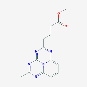 molecular formula C14H15N5O2 B14500110 Methyl 4-(5-methyl-1,3,4,6,9b-pentaazaphenalen-2-yl)butanoate CAS No. 63272-54-8