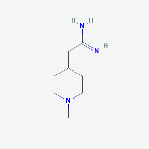 molecular formula C8H17N3 B1450016 2-(1-Methylpiperidin-4-yl)ethanimidamide CAS No. 915924-71-9
