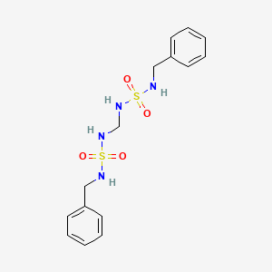 molecular formula C15H20N4O4S2 B14500247 N,N'-bis(benzylsulfamoyl)methanediamine CAS No. 63845-60-3