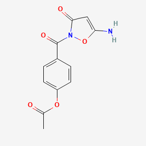 4-[(5-amino-3-oxoisoxazol-2(3H)-yl)carbonyl]phenyl acetate