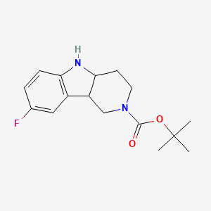 molecular formula C16H21FN2O2 B1450063 tert-Butyl 8-fluoro-3,4,4a,5-tetrahydro-1H-pyrido[4,3-b]indole-2(9bH)-carboxylate CAS No. 1251015-03-8