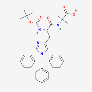 molecular formula C34H38N4O5 B1450075 Boc-His(Trt)-Aib-OH CAS No. 2061897-68-3